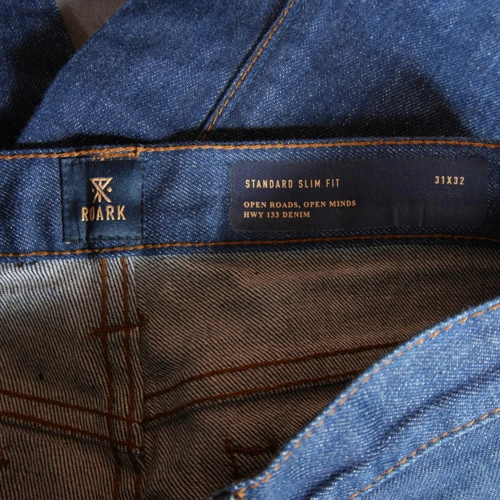 Roark HWY 133 Standard Slim Fit Men Jeans 31x32 Dark Wash Work Indigo